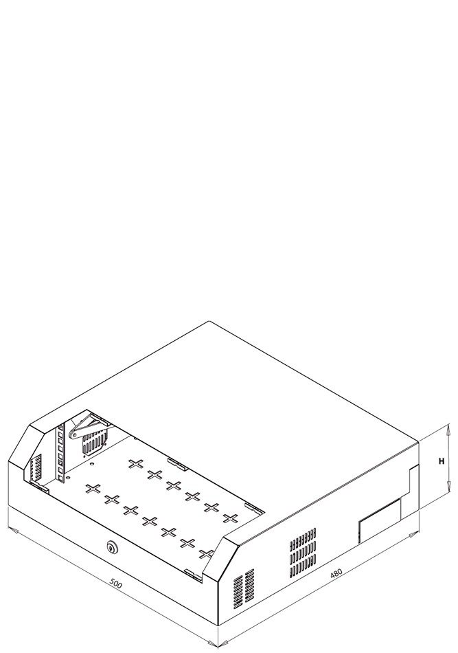 19" Wall Mounting Slimrack Rack Cabinet